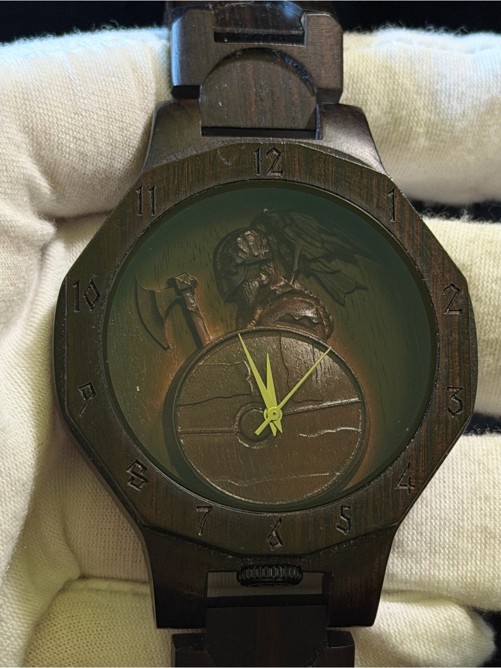 Warrior Viking Handmade Wooden Watch
